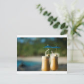 Tropische cocktails voor twee briefkaart (Staand voorkant)