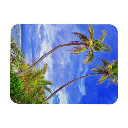 Tropische Coconut Palm Tree Dance Magneet (Horizontaal)