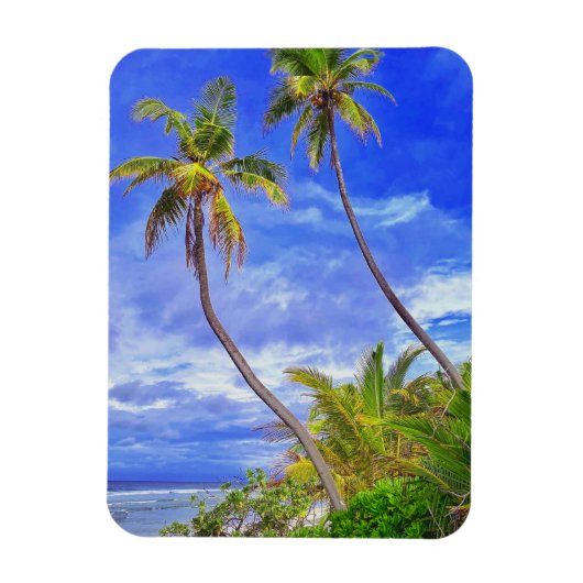 Tropische Coconut Palm Tree Dance Magneet (Verticaal)