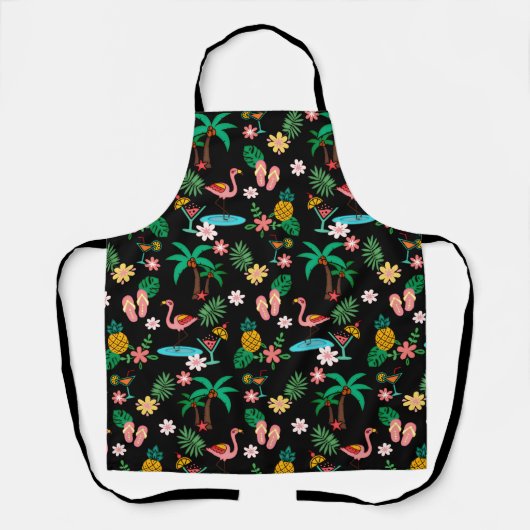 Tropische collage 🍍🌴🦩 all-over print Schort (Voorkant)