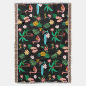 Tropische collage 🍍🌴🦩 deken (Voorkant Verticaal)