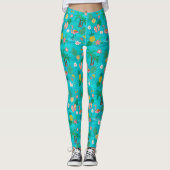 Tropische collage 🍍🌴🦩 leggings (Voorkant)