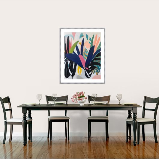 Tropische compositie - gewikkeld canvas print