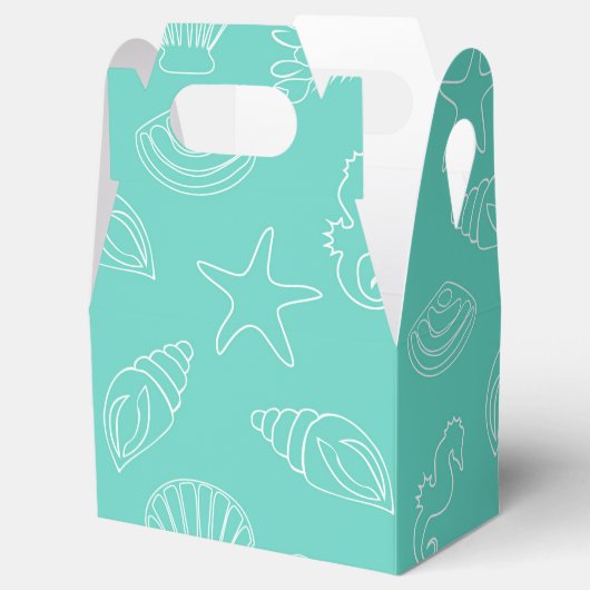 Tropische container van Shell van Tropisch Beach Bedankdoosjes (Geopend)