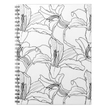Tropische contouren Floral notebook