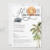 Tropische Cruise Honeymoon Fund Couples Douche Kaart (Voorkant)