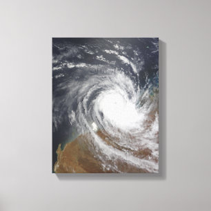 Tropische Cyclone Billy over Australië 2 Canvas Afdruk