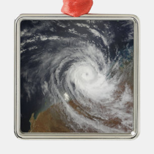 Tropische Cyclone Billy over Australië 2 Metalen Ornament