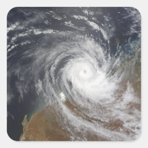 Tropische Cyclone Billy over Australië 2 Vierkante Sticker