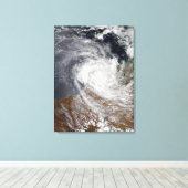 Tropische Cyclone Billy over Australië Canvas Afdruk (Insitu (Houten vloer))