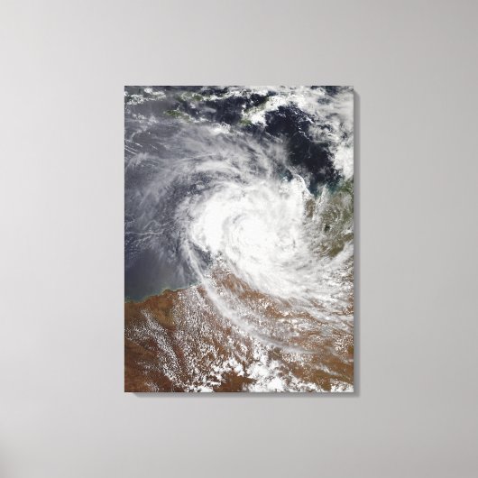 Tropische Cyclone Billy over Australië Canvas Afdruk (Voorkant)