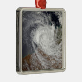 Tropische Cyclone Billy over Australië Metalen Ornament (Rechts)