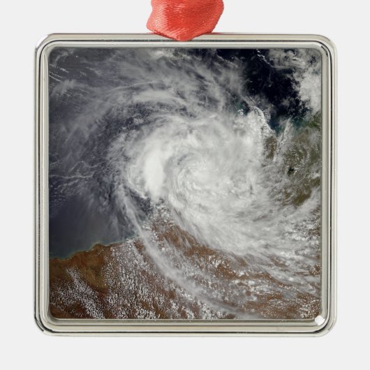 Tropische Cyclone Billy over Australië Metalen Ornament (Voorkant)