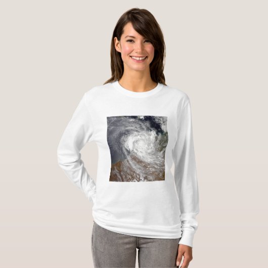 Tropische Cyclone Billy over Australië T-shirt (Voorkant volledig)