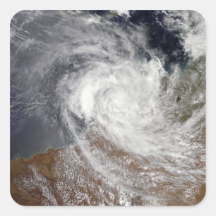 Tropische Cyclone Billy over Australië Vierkante Sticker