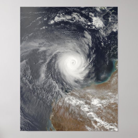 Tropische Cyclone Billy uit Australië Poster (Voorkant)