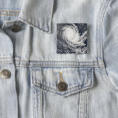 Tropische cyclone Carina Vierkante Button 5,1 Cm (In situ)