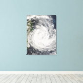 Tropische Cyclone Gamede van Madagascar Canvas Afdruk (Insitu (Houten vloer))