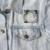 Tropische Cyclone Gamede van Madagascar Vierkante Button 5,1 Cm (In situ)