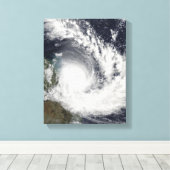Tropische Cyclone Hamish over Australië Canvas Afdruk (Insitu (Houten vloer))