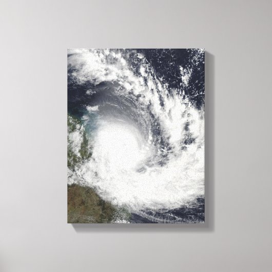 Tropische Cyclone Hamish over Australië Canvas Afdruk (Voorkant)