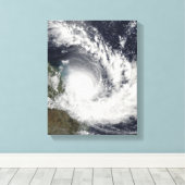 Tropische Cyclone Hamish over Australië Canvas Afdruk (Insitu (Houten vloer))