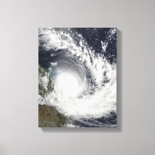 Tropische Cyclone Hamish over Australië Canvas Afdruk (Voorkant)