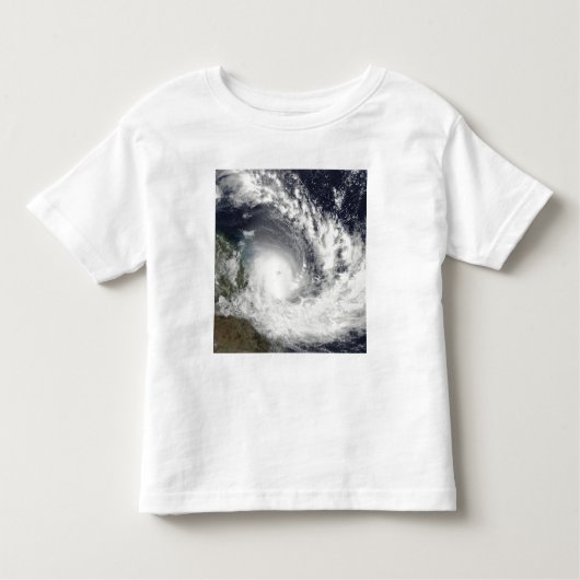 Tropische Cyclone Hamish over Australië Kinder Shirts (Voorkant)