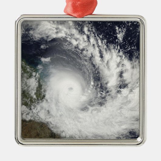 Tropische Cyclone Hamish over Australië Metalen Ornament (Voorkant)