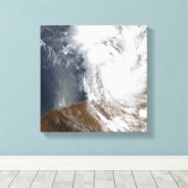 Tropische Cyclone Laurence Canvas Afdruk (Insitu (Houten vloer))