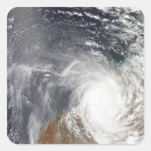 Tropische Cyclone Laurence over Western-Australisc Vierkante Sticker