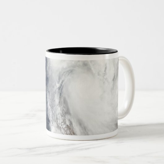 Tropische Cyclone Laurence Tweekleurige Koffiemok (Voorkant rechts)