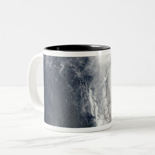 Tropische Cyclone Laurence Tweekleurige Koffiemok (Voorkant links)