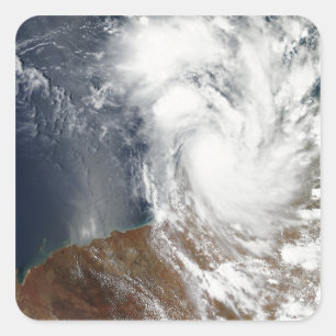 Tropische Cyclone Laurence Vierkante Sticker