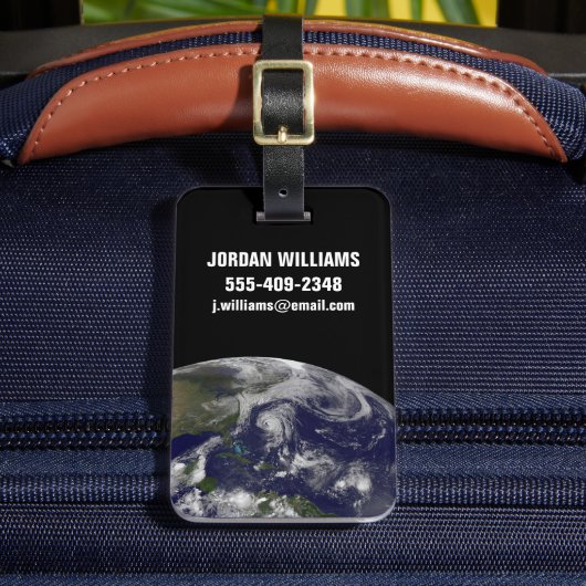 Tropische cyclonen Katia, Lee, Maria en Nate. Bagagelabel (Voorkant Insitu 2)