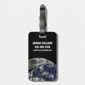 Tropische cyclonen Katia, Lee, Maria en Nate. Bagagelabel (Achterkant verticaal)