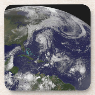 Tropische cyclonen Katia, Lee, Maria en Nate. Bier Onderzetter