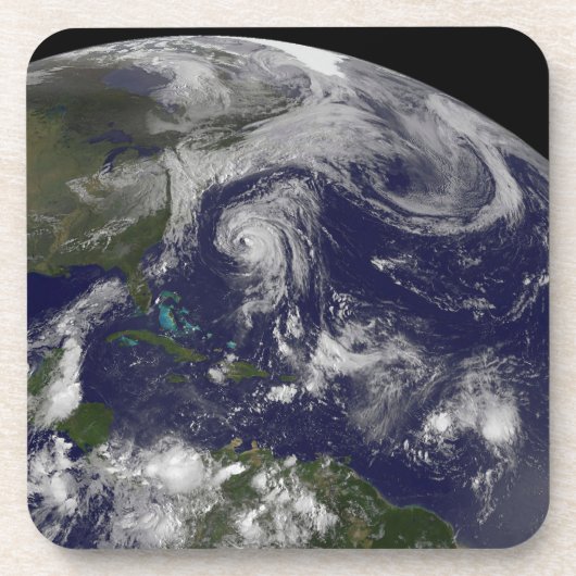 Tropische cyclonen Katia, Lee, Maria en Nate. Bier Onderzetter (Voorkant)