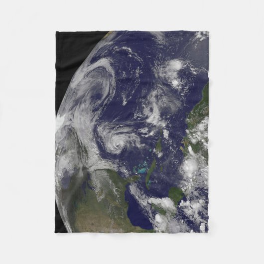 Tropische cyclonen Katia, Lee, Maria en Nate. Fleece Deken (Voorkant)