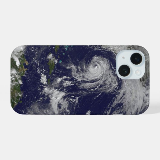 Tropische cyclonen Katia, Lee, Maria en Nate. iPhone 15 Case (Achterkant horizontaal)