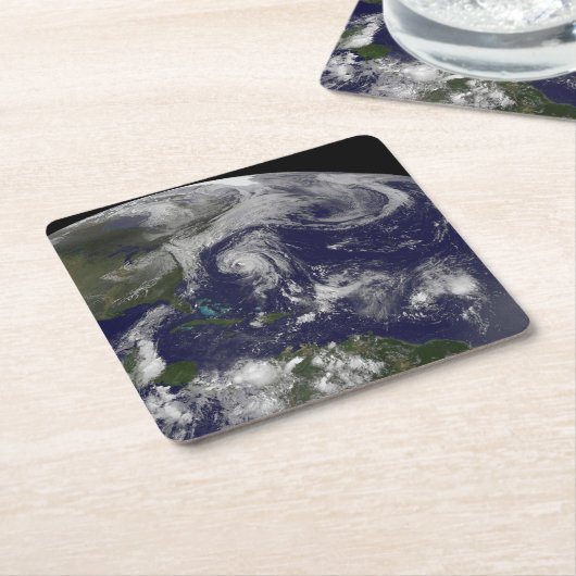 Tropische cyclonen Katia, Lee, Maria en Nate. Kartonnen Onderzetters (Schuin)