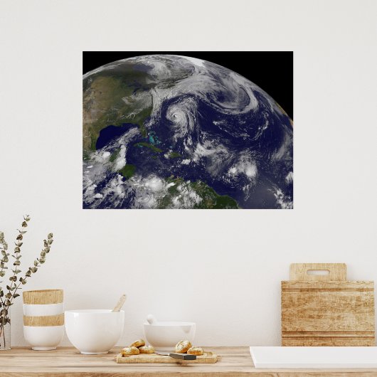 Tropische cyclonen Katia, Lee, Maria en Nate. Poster (Keuken)