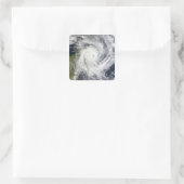 Tropische cycloon Bingiza Vierkante Sticker (Tas)