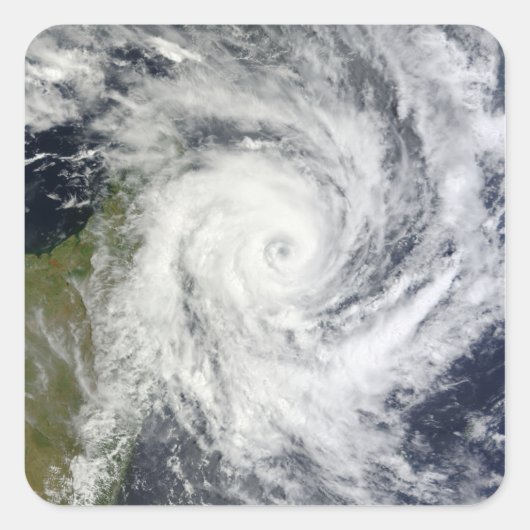 Tropische cycloon Bingiza Vierkante Sticker (Voorkant)