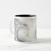 Tropische cycloon Daman Tweekleurige Koffiemok (Voorkant links)