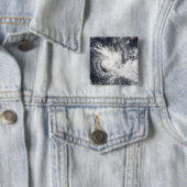 Tropische cycloon Daman Vierkante Button 5,1 Cm (In situ)