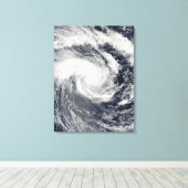 Tropische cycloon Edzani in Zuid-Indische Oce Canvas Afdruk (Insitu (Houten vloer))