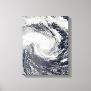 Tropische cycloon Edzani in Zuid-Indische Oce Canvas Afdruk