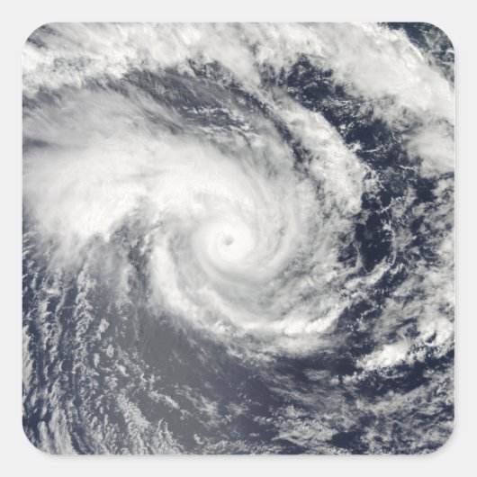 Tropische cycloon Edzani in Zuid-Indische Oce Vierkante Sticker (Voorkant)