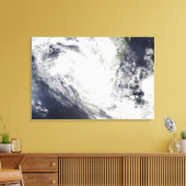 Tropische cycloon Fami hangt boven Madagaskar Canvas Afdruk (Insitu (Woonkamer))